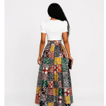 Maxi skirt with African print – Colorful patchwork maxi skirt Ankara, long skirt for women
