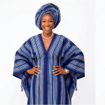 Handmade Aso Oke boubou dress | Nigerian kaftan, party dress