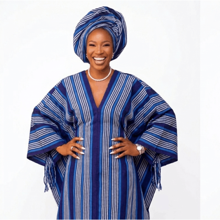 Handmade Aso Oke boubou dress | Nigerian kaftan, party dress